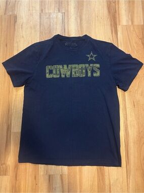 NFL Navy Short-Sleeve Cowboys Tee with Olive Graphic